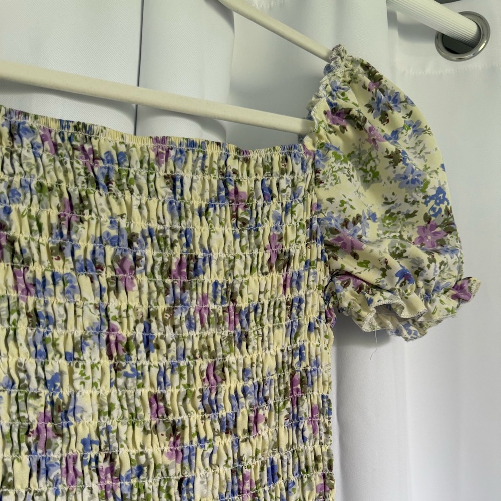 SHEIN Pastel Floral Ruffle Dress